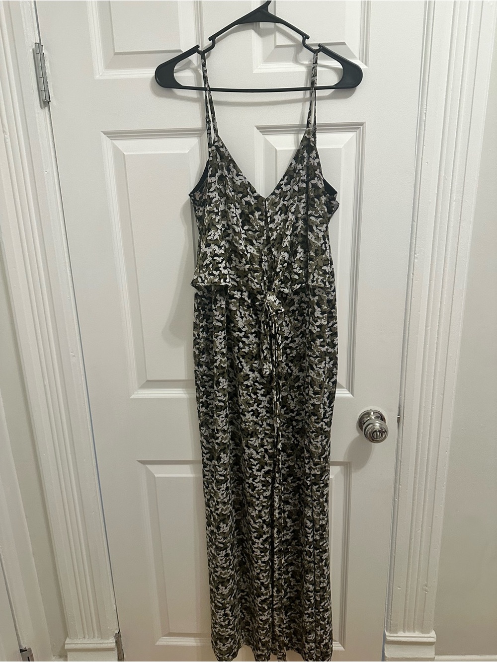 Michael Kors Olive and Black Printed Jumpsuit